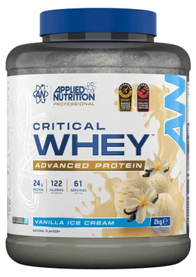 Imagen del producto de Applied Nutrition Critical Whey – 2000 g, sabor vainilla con trozos de helado