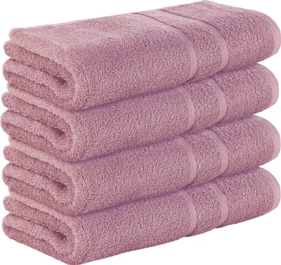 Produktbild von StickandShine 4er SET Premium Frottee Duschtuch 70x140 cm in Mauve Lila  in 500g/m² aus 100% Baumwolle