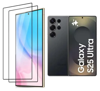 Produktbild von CLM-Tech Schutzfolie kompatibel mit Samsung Galaxy S25 Ultra Panzerfolie Panzerglas Crystal Clear Displayschutz 9H Glas Displayfolie Schutzglas - Unterstützt Fingerabdruck-ID - Folie kristallklar