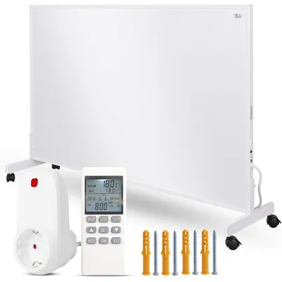 Imagen del producto de Set de panel infrarrojo CRONOS Carbon P800 blanco + termostato con control remoto