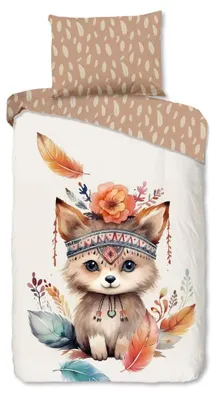 Productafbeelding van Good Morning Kinderdekbedovertrek "Hay" - Multi - (140x200 cm) - 100% Katoen
