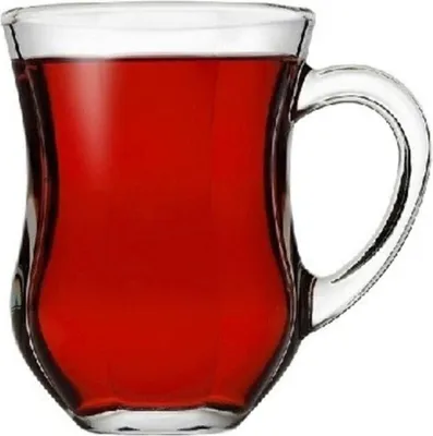 Produktbild von Pasabahce Dem Glas, 6 Stück (140 cc) Teegläser mit Henkel & Griff Cay Bardagi