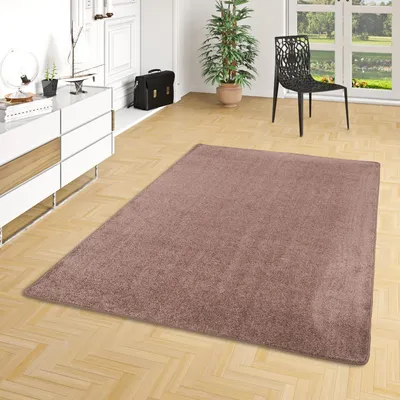 Produktbild von Hochflor Velours Teppich Luna Schoko, Größe:80x240 cm