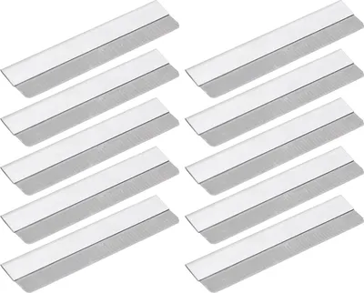 Image de 10 lames de rasoir pour les sourcils, pour l'épilation, le rasage des sourcils, à bords droits, en acier inoxydable