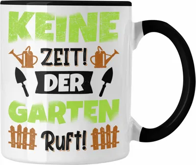 Produktbild von Trendation - Gärtner Tasse Geschenk Spruch Garten Becher Kaffeetasse für Hobbygärtner Garten (Schwarz)