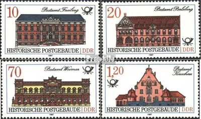 Produktbild von Briefmarken DDR 1987 Mi 3067-3070 (kompl.Ausgabe) postfrisch Historische Postgebäude