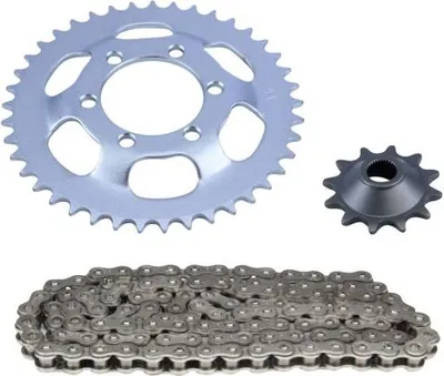 Image de Kit chaîne 3 pièces argent 12/41 dents pour Zündapp Falconette type 435