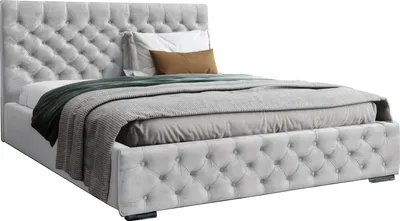 Obrázek produktu pro Sametová Čalouněná Postel Manželská Postel Komplet 140x200 160x200 180x200 cm Rám Postele s Lamelovým Roštem a Čelem - Hydrofobní Látka – Světlo Šedá - 120 x 200 cm