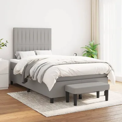Obrázok produktu pre Posteľ Boxspring s matracom Light Grey 120x200 cm Látka