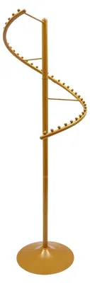 Produktbild von Goldener Spiral Kleiderständer - Drehbarer Garderobenständer - Schweres Aluminium - 1,8 m Höhe - Freistehend - Platzsparend für Boutique und Schlafzimmer