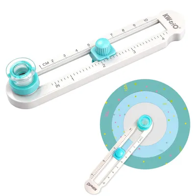 Image de Cutter circulaire réglable - Coupe-papier et carton rotatif à 360°, diamètre de 2 à 20 cm