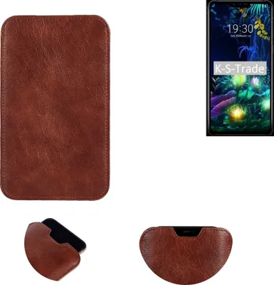 Produktbild von K-S-Trade Schutzhülle Handyhülle kompatibel mit LG Electronics V50 ThinQ Handytasche Kunstleder Sleeve in braun