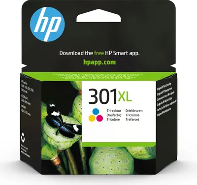 Image de Cartouche d'encre tricolore HP 301XL Original High Yield, Rendement élevé (XL), Cyan, Magenta, Jaune, Encre à base de jet d'encre, 6 ml, 1 pce, 300 pces.