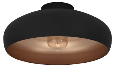Image de EGLO Plafonnier MOGANO noir et cuivre 94547