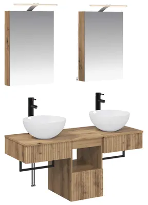 Obrázek produktu pro Sada koupelnových skříněk 5 pcs Dub artisan 40 x 10,5 x 60,5 cm