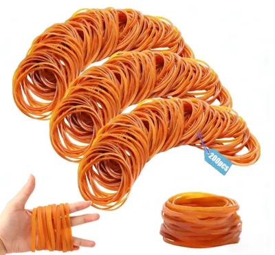Productafbeelding van 200 Gummibanden 60x3 mm Donkergeel