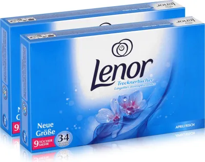 Produktbild von Lenor Trocknertücher Aprilfrisch 34 Tücher - Wäschepflege im Trockner (2er Pack