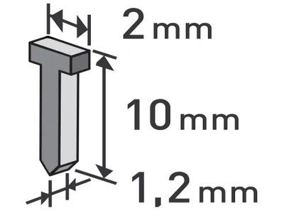 Obrázek produktu pro Hřebíky, 1000ks,10mm, 2,0x0,52x1,2mm