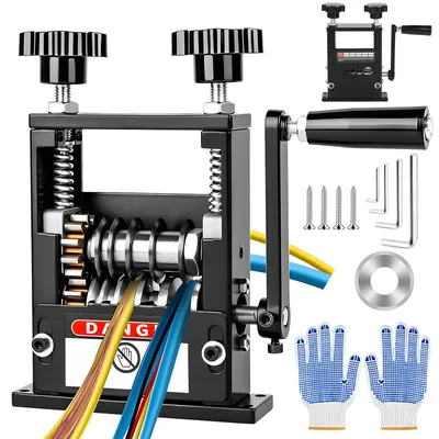 Produktbild von Kabelschälmaschine Elektrisch mit Federverstellung, Abisolierzange Kabelschälmaschine, mit 6 Kanälen und 5 Klingen, Kabelschäler für Schneiden