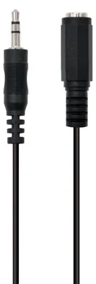 Produktbild von Ewent EC1651, 3.5mm, Männlich, 3.5mm, Weiblich, 3 m, Schwarz