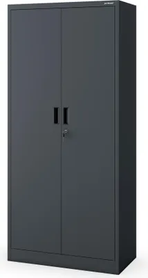 Produktbild von Aktenschrank Lagerschrank Mehrzweckschrank Metallschrank 4 Fachböden Pulverbeschichtung Stahlblech 175 cm x 80 cm x 40 cm Anthrazit