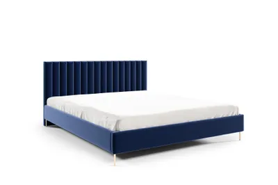 Image de GUTTO lit capitonné LEYLA piquant noir ou doré pieds - Lit en velours avec matelas à lattes en bois 90x200 cm