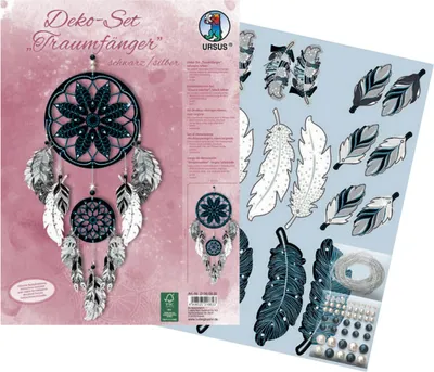 Produktbild von URSUS 2156 00 02F, Bastelset für Kinder, Papier, Schwarz, Silber, 1 Stück(e)