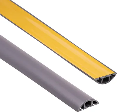 Zdjęcie produktu dla QUEST Listwa kablowa maskująca PCV 10x40mm, 2m, półokrągła, samoprzylepna maskownica kabli, ciemnoszary