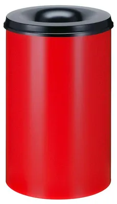 Zdjęcie produktu dla V-Part - Feuerlöschender Papierkorb 110 Liter - Steel   - Rot, Schwarz