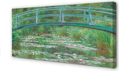 Produktbild von Leinwandbild 120x60 Wandkunst Kunst gemalt Brücke