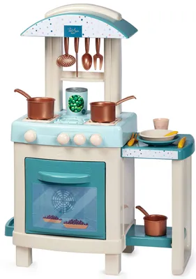 A toy kitchen playset with accessories.