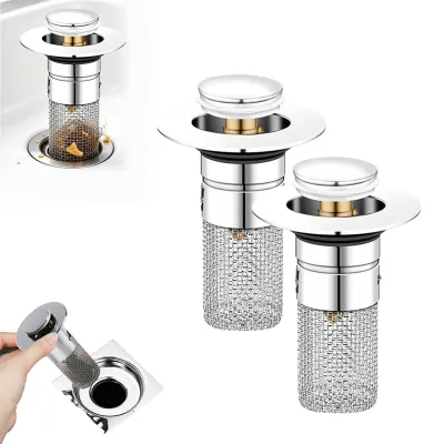 Produktbild von Haarfilter-Ablaufstopfen mit Siebkorb für Küche und Badezimmer