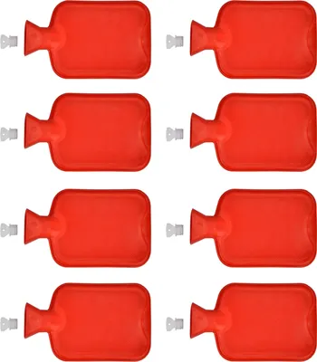 Produktbild von 8er Set Wärmflasche aus Gummi 2 Liter | Wärmeflasche Wärmekissen | Wärme Flasche Bettflasche