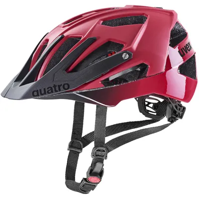 Produktbild von Uvex Quatro CC Helm rot-schwarz matt größe 52-57 cm S41.0.026.0315