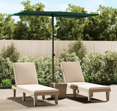 Produktbild von vidaXL Sonnenschirm mit Aluminium-Mast 180x110 cm Grün