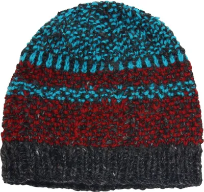 Produktbild von Wollmütze - Strickmütze - rot-blau