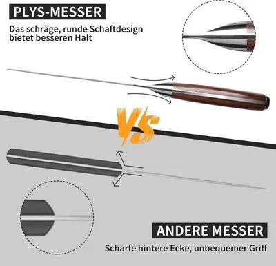Produktbild von Professionelles japanisches Kochmesser, 13,5 cm - Edelstahl-Küchenmesser mit ergonomischem Griff - ideal zum Kochen, Schneiden und Zubereiten von Speisen