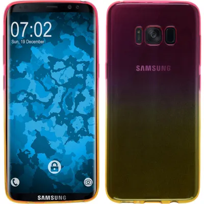 Produktbild von PhoneNatic Case kompatibel mit Samsung Galaxy S8 - Design:01 Silikon Hülle Ombrè + flexible Folie