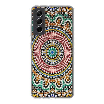 Produktbild von MuchoWow® Handyhülle Schutzhülle Hülle für Samsung Galaxy S21 FE Ansicht eines marokkanischen Mosaiks von oben Silikon Softcase Handy Hülle - Mobiltelefonhülle