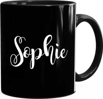 Produktbild von personalisierte Kaffee-Tasse mit Namen Namenstasse persönliche Geschenke für Frauen Mädchen SpecialMe® schwarz Keramik-Tasse