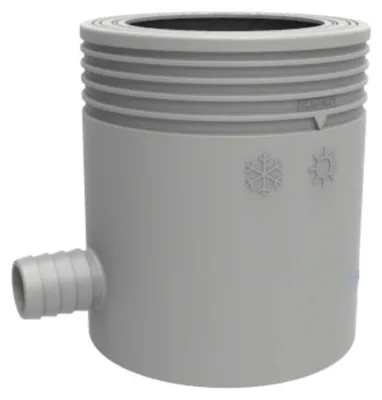 Produktbild von Marley Regensammler mit Filter und Anschluss 1“ Aussengewinde Fenstergrau RAL 7040 NW 105 mm