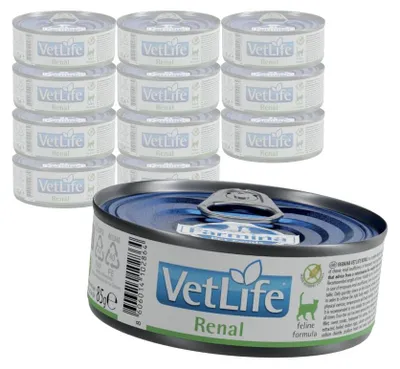 Zdjęcie produktu dla Farmina Vet Life Renal Feline 12x85g Mokra Karma Dla Kota z Ostrą Niewydolnością Nerek
