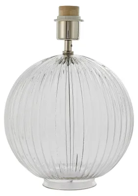 Image de Lampe de table JEMMA nickelée 1xE27x20W verre, dimensions : 34x25x25 cm, IP20, Endon
