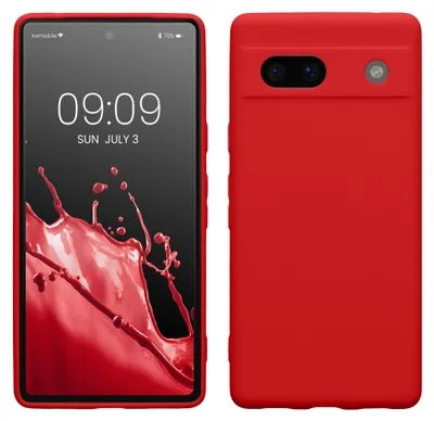 Produktbild von kwmobile Handyhülle für Google Pixel 7a Hülle - weiches Handy Silikon Case - Schutzhülle Cover - Sweet Cherry