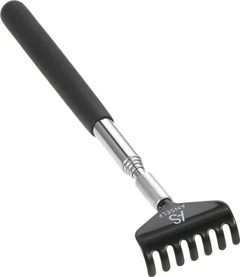 Zdjęcie produktu dla Teleskopowy masażer do pleców Metalowy, kompaktowy, wysuwany 5 sekcji 20-68 cm Czarny