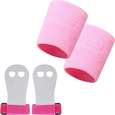 Produktbild von Gymnastikhandschuhe + 2 Armbänder – rosa