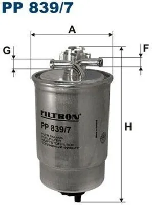 Obrázek produktu pro FILTRON PALIVOVÝ FILTR Řadový filtr PP 839/7