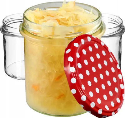 Image de KADAX Pots à confiture 350ml, fi82 mm, Pots à confiture avec couvercle à vis, Pots à miel, Pots à confiture