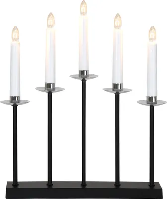 Produktbild von Star Trading 138-27, Leichte Dekorationsfigur, Chrom, IP20, Schwarz, 5 Glühbirne(n), E10