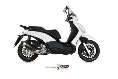 Image de Silencieux Mivv URBAN - Système complet 1x1 inox pour PIAGGIO BEVERLY 125 BJ 2014 > 2016